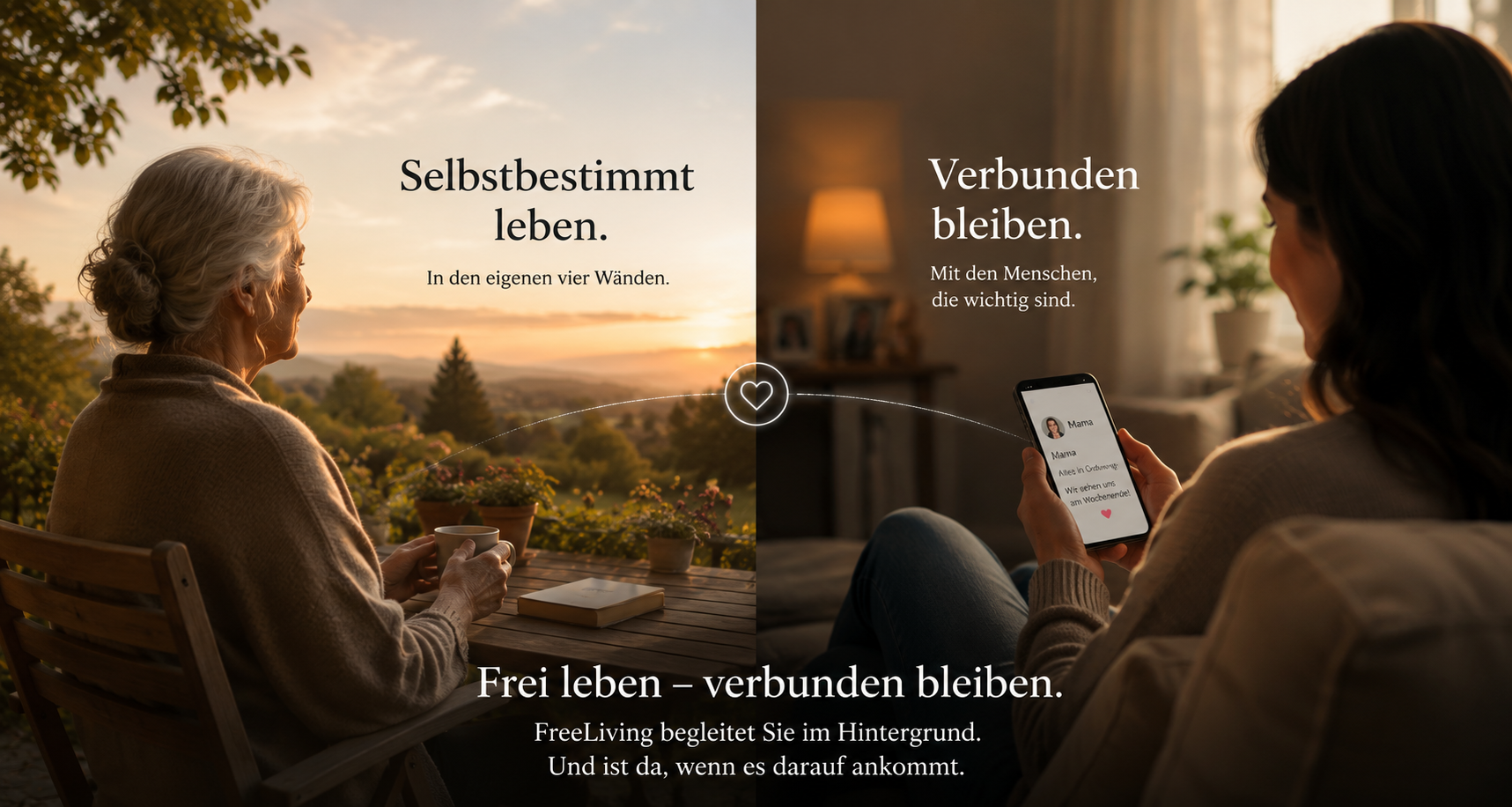 Geteilte Alltagsszene zweier verbundener Frauen